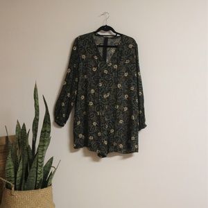 Zara Floral Long Sleeve Romper